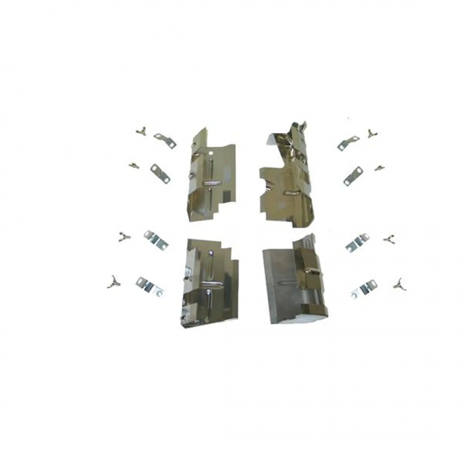 Corvette Ignition Shields, Spark Plug 4 Piece Set, 1968