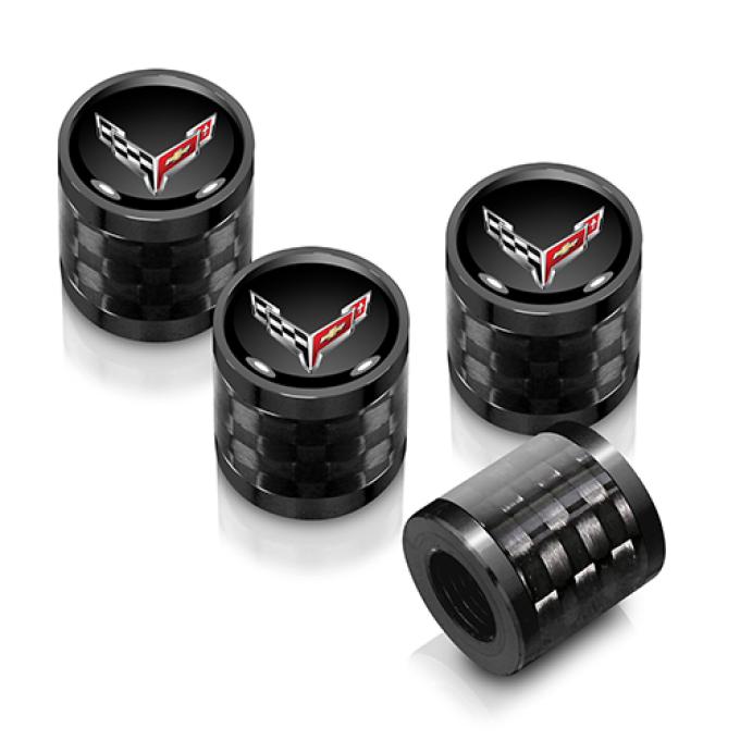 C8 Corvette Carbon Fiber Valve Stem Caps