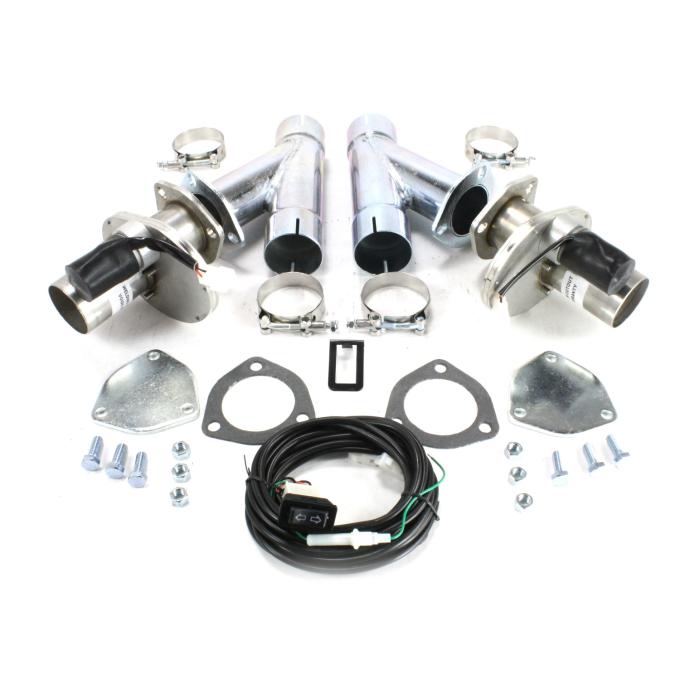 Doug's Headers Electric Exhaust Cutout with Hook-Up Kit for 2 1/4" Tubing (Pair) DEC225AK