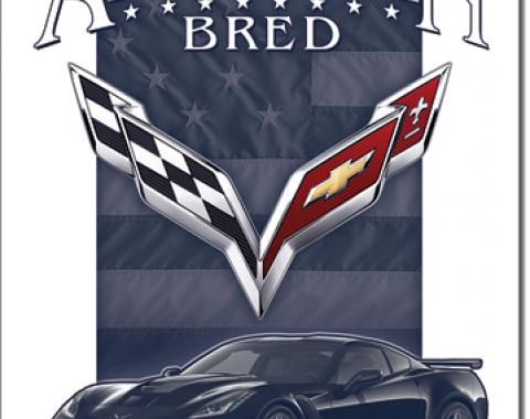 Tin Sign, Corvette - American Bred