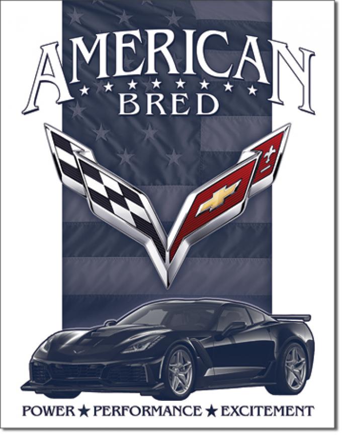 Tin Sign, Corvette - American Bred