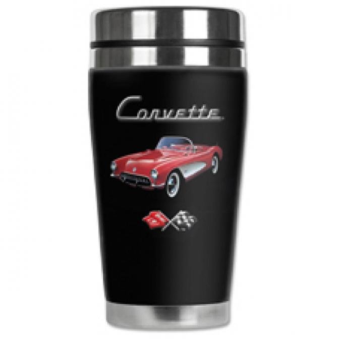 Corvette Mugzie® brand Travel Mug - Red Corvette