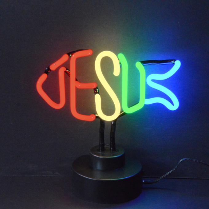 Neonetics Neon Sculptures, Jesus Fish Neon Sculpture