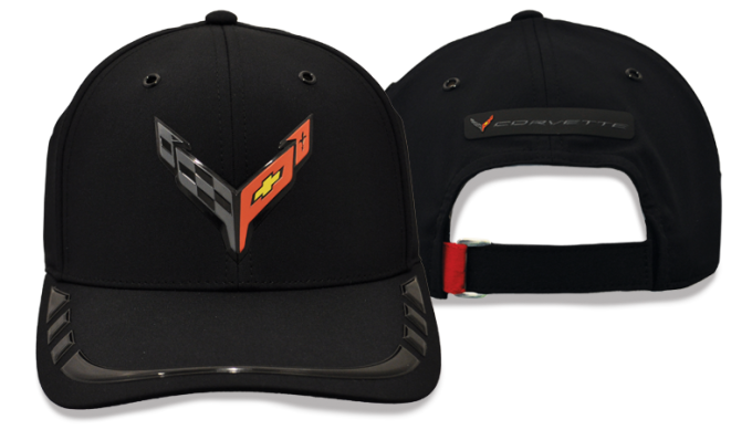 Corvette Black Red Gamechanger Performance Sonic Weld Velcro Cap