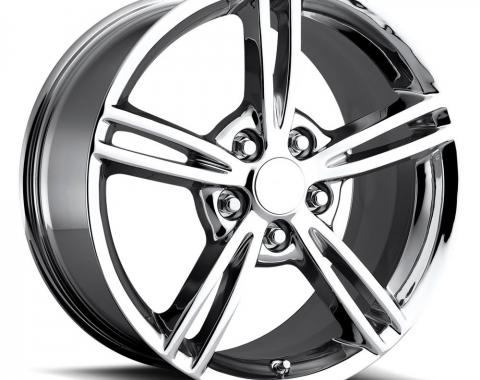 Corvette Wheel, C6 Z06 Style, "Y" Spoke, Chrome Wheel, 18" x 8.5", +56 Offset, Front, 1997-2013
