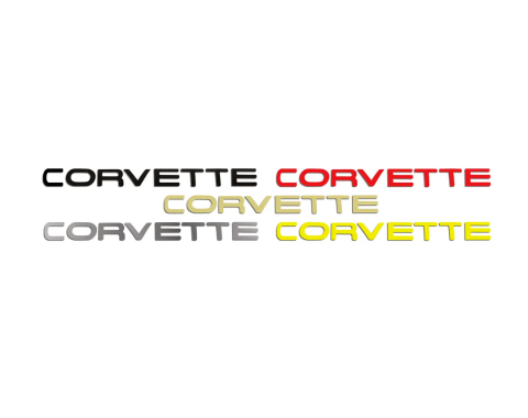 Corvette Corvette Lettering Kit, Black, 1984-1990