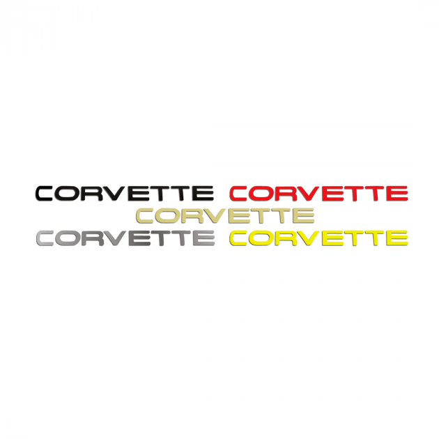 Corvette Corvette Lettering Kit, Black, 1984-1990 | Corvette Depot