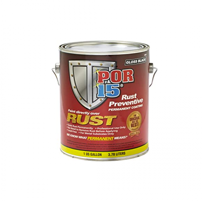 Rust Preventive Paint, Black, Gloss, Gallon, POR-15