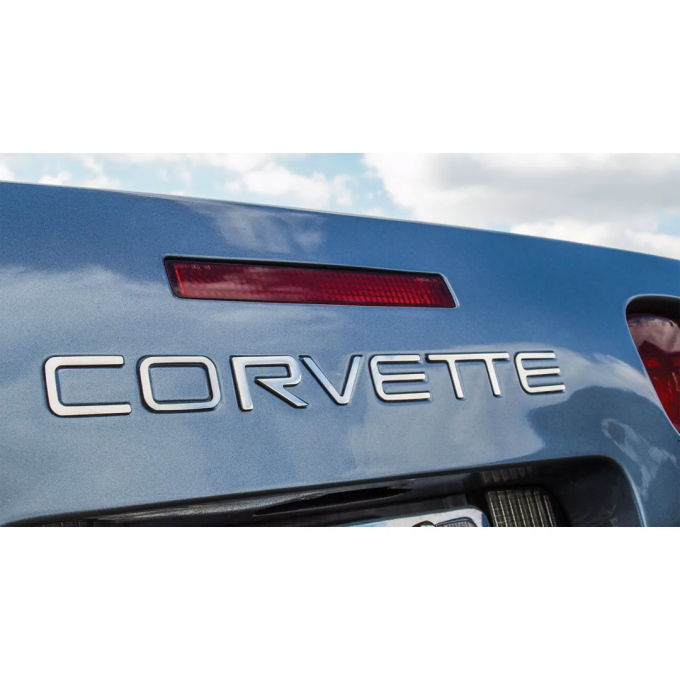 Corvette Letter Set, Rear Polished Stainless Steel, 1991-1996