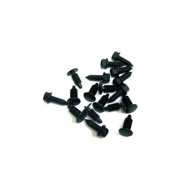 Redline Restomotive® 1980-1982 Chevrolet Corvette Side Marker Lamp Shield Mounting Fastener Set