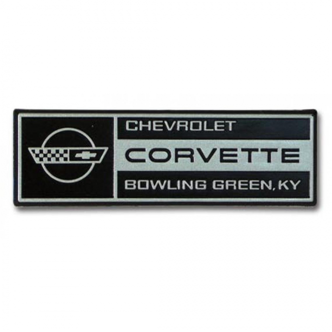 Corvette Emblem, Hood Underside Bowling Green, NOS 1984-1993