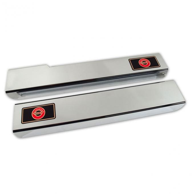 Corvette Sill Covers, Imperial Chrome, 1984-1987