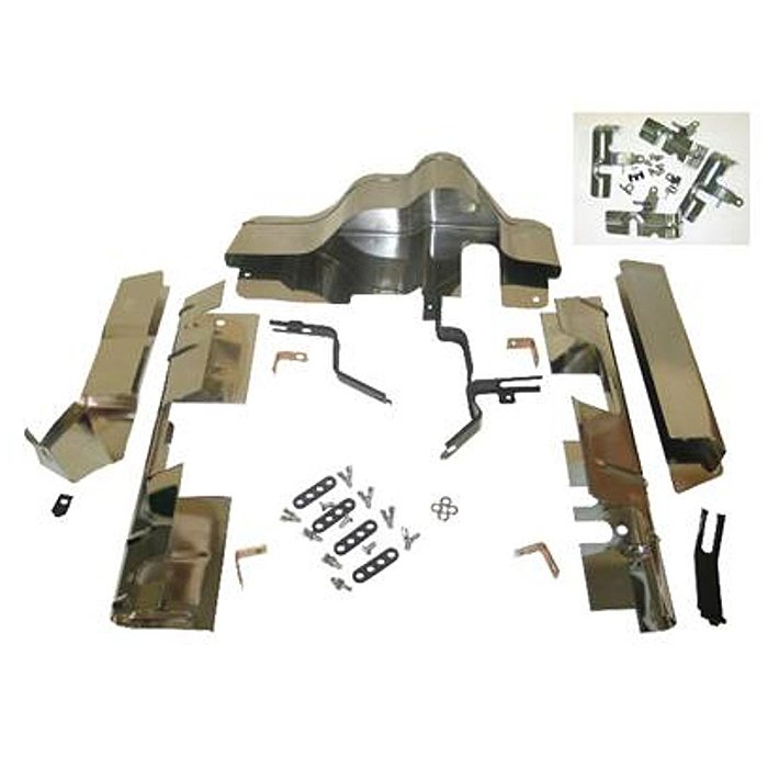 Corvette Ignition Shield Set, Fuel Injection, 27 Piece, 1962 Corvette