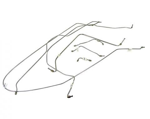 Corvette Brake Line Set, Stainless Steel without Power Brakes, 1963-1964