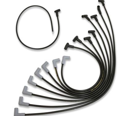 Taylor Cable Chevy Big Block Race Fit 8.2mm Thundervolt Spark Plug Wire Set with Over Valve Cover HEI Fitment, Black, 135&deg; Spark Plug Boot Angle 86032
