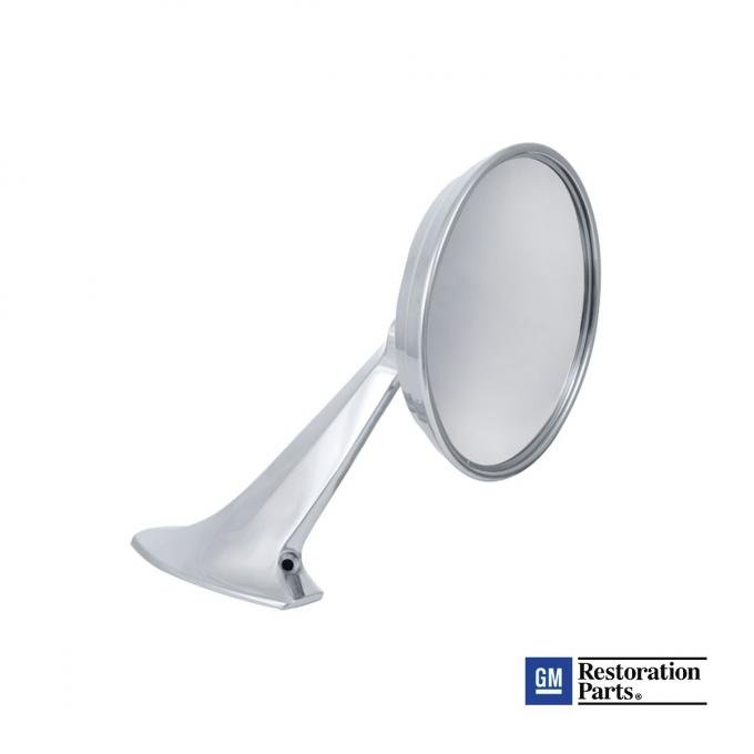 United Pacific Exterior Mirror w/Chevy Bowtie Logo For 1965-66 Chevy Passenger Car - R/H C656601