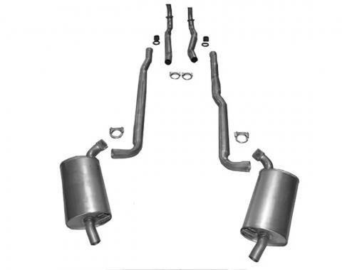 Corvette Exhaust System, 2-2.5In 327 Manual Separate Secondary Pipe and Muffler, 1966-1967