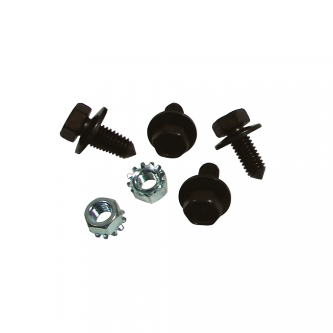Corvette Steering Column Mount Bracket Screws/Nuts, with Tel, 1965-1966