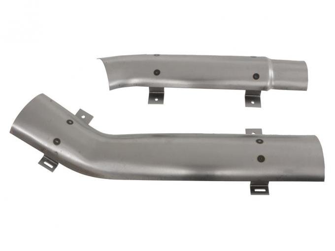 65-67 Exhaust Heat Shield Set - 2" With Straps And Screws