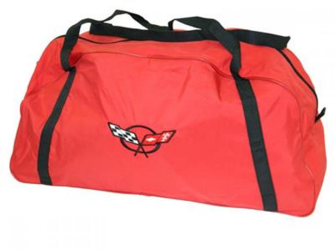 Red Duffel / Car Cover Storage Bag With C5 Embroidered Logo