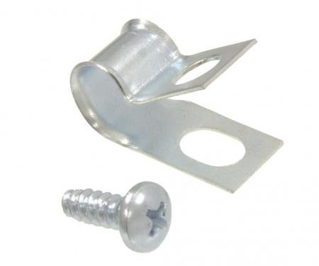 57-62 Gas Tank Vent Hose Clip - With Screw