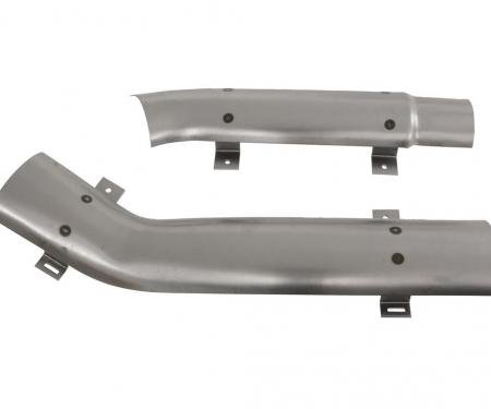 65-67 Exhaust Heat Shield Set - 2" With Straps And Screws