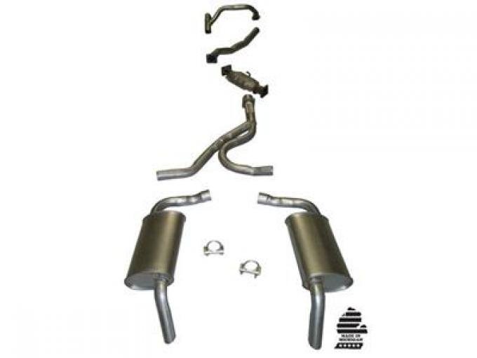 1975-1976 Stock Exhaust System with Converter Without AIR Pump Except California
