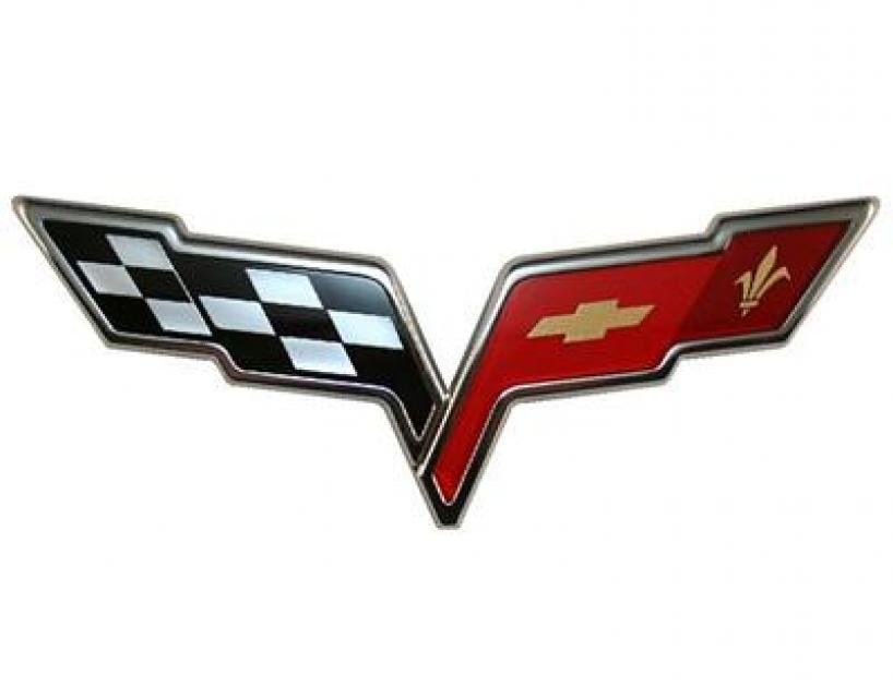 Metal Sign - C6 Corvette Front Emblem - 32