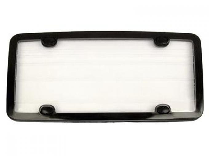 Corvette License Plate Frame / Bezel - Autocross With Sealed Lens Black