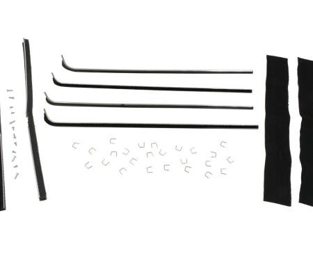 56-62 Door Window Run And Seal / Felt Set - Replacement Front Window Runs