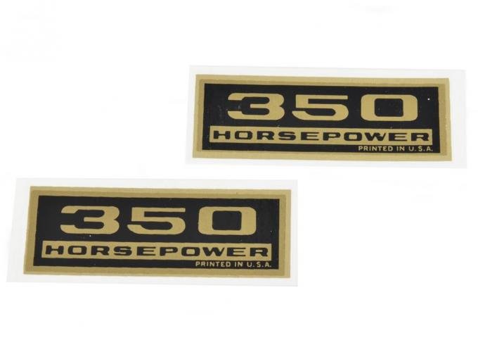 1965-1966 Valve Cover Decals - 327 / 350 Horsepower