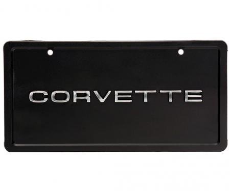 License Plate - Chrome 70's Style Lettering With Black Border