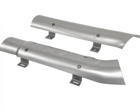 63-64 Exhaust Heat Shield Set - 2" With Straps And Screws