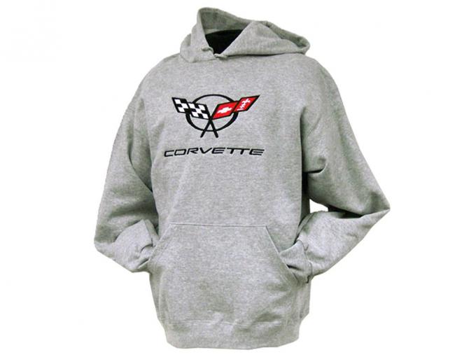 Hoodie/Hooded Sweatshirt With C5 Logo Gray