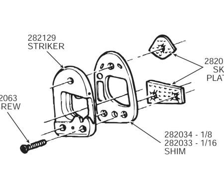 63-67 Door Striker - Pair