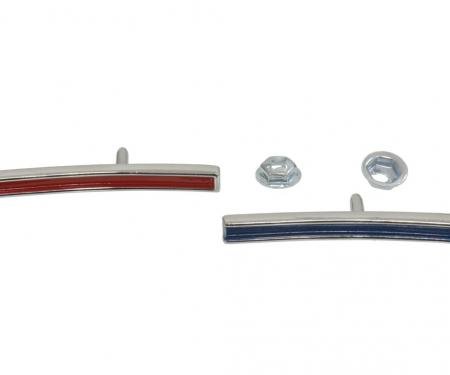 60-62 Dash Insert - Red And Blue Bars With Nuts