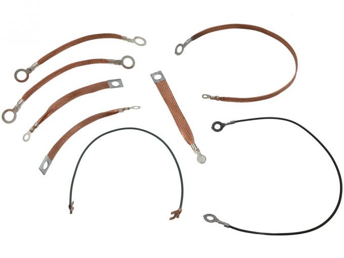 61-62 Radio Ground Straps Set - Set of 8