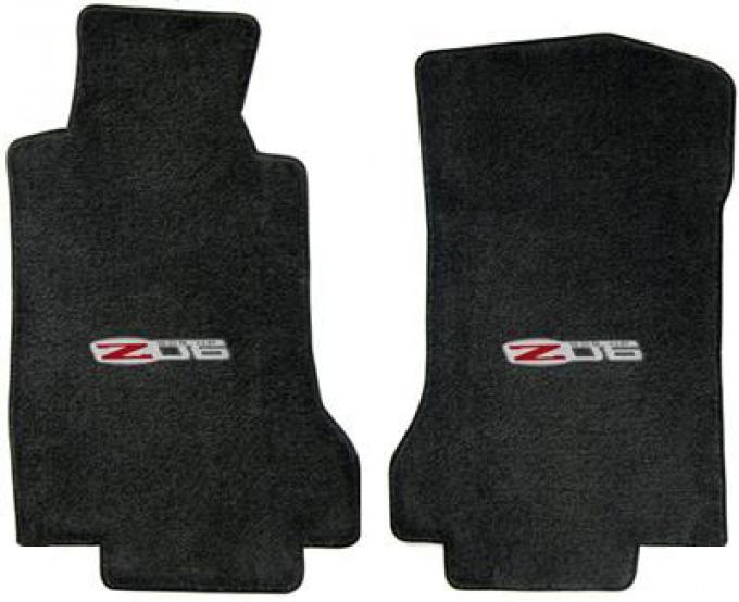2006-2007E Floor Mats Ebony C6 Z06 Logo Lloyd Design
