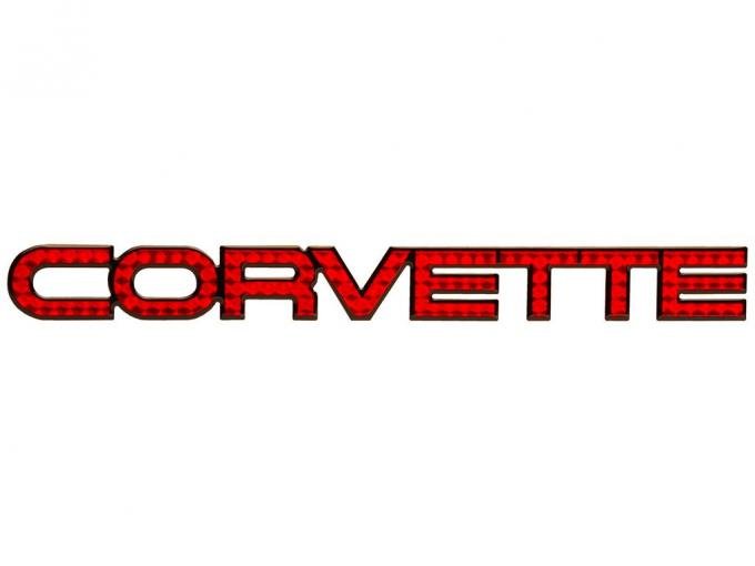 84-90 Hologram Red Rear Corvette Bumper Polyurethane Emblem