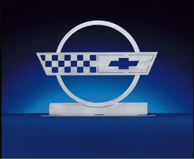 8496 8496 Emblem Car Art Work Brushed Metal 15"x12" Table