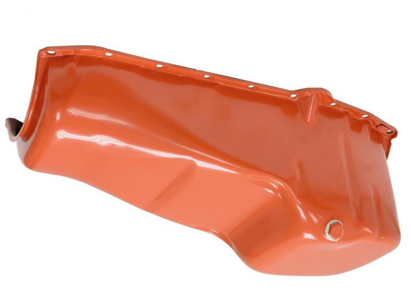 63-79 Oil Pan - 327 / 350 Replacement- Painted Orange (5 Quart