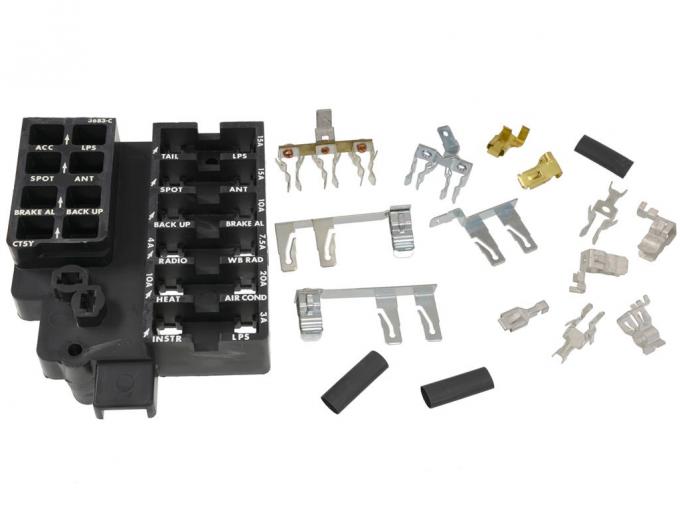 58-62 Fuse Block - With Buss Bars And Fuse Clips