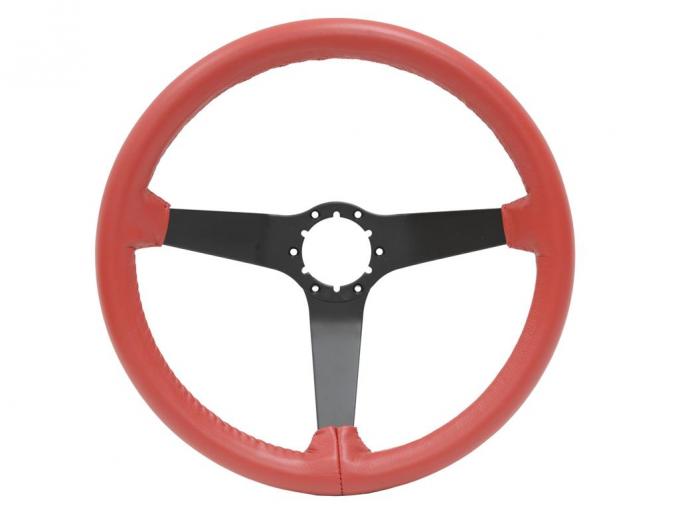 80-82 Steering Wheel Reproduction Leather Black Spoke