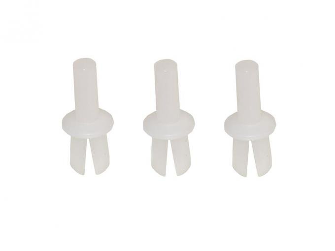 Redline Restomotive® 1956-1982 Chevrolet Corvette 3 Piece Plastic Horn Contact Rivet Set