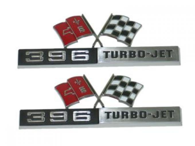 65 396 Side Flag Emblem Pair