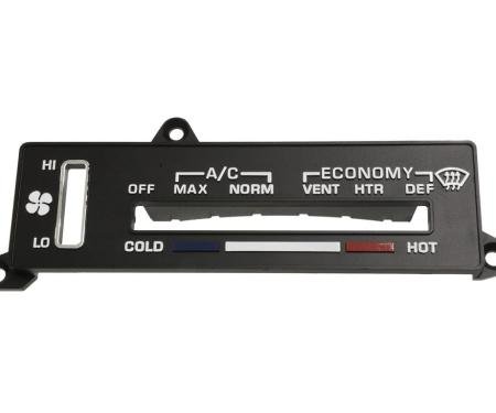 80-82 Heater and Air Conditioning Control Face Plate