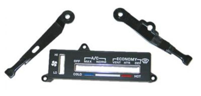 Heater and Air Conditioning Control Face Plate with 2 Levers