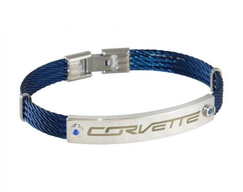 C7 Sign Ladies Blue Cable Bracelet 7.25"