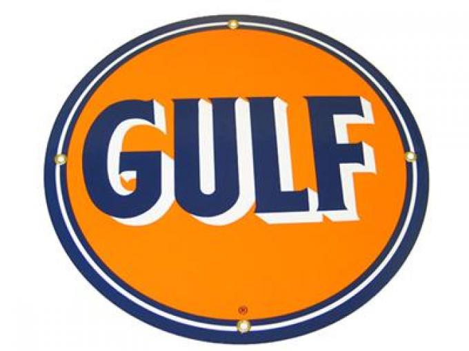Gulf Oil 12" Porcelain Sign