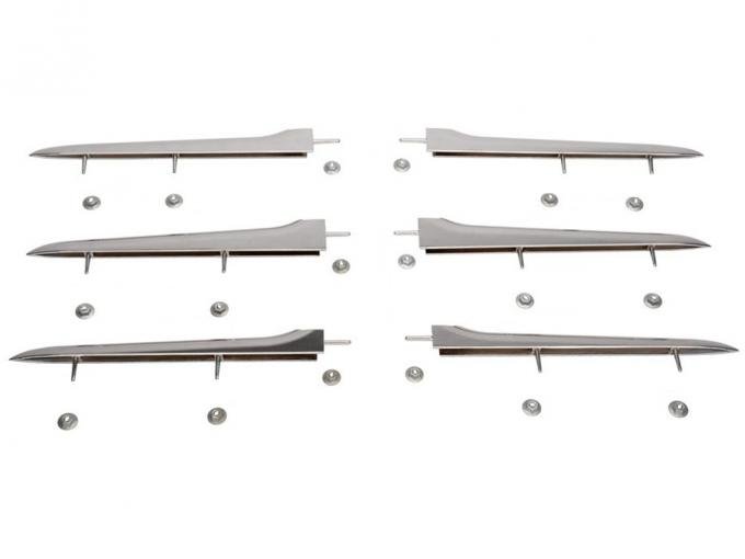 1958-1961 Side Fender Spears Set with Nuts